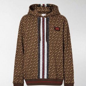 Brand New Burberry Hooded Sweatshirt All Over Print Large BNWT